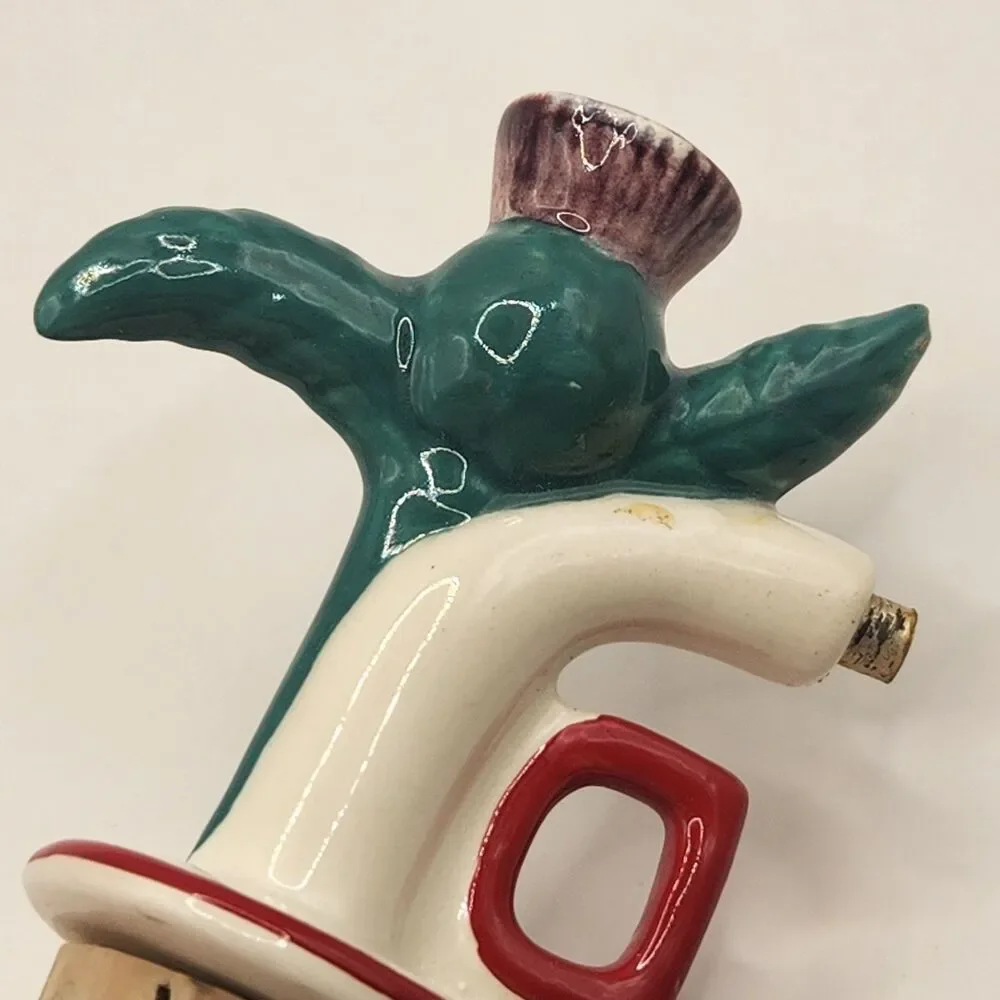Vintage Ceramic Olive Oil or Wine Bottle Stopper Cork with Pourer